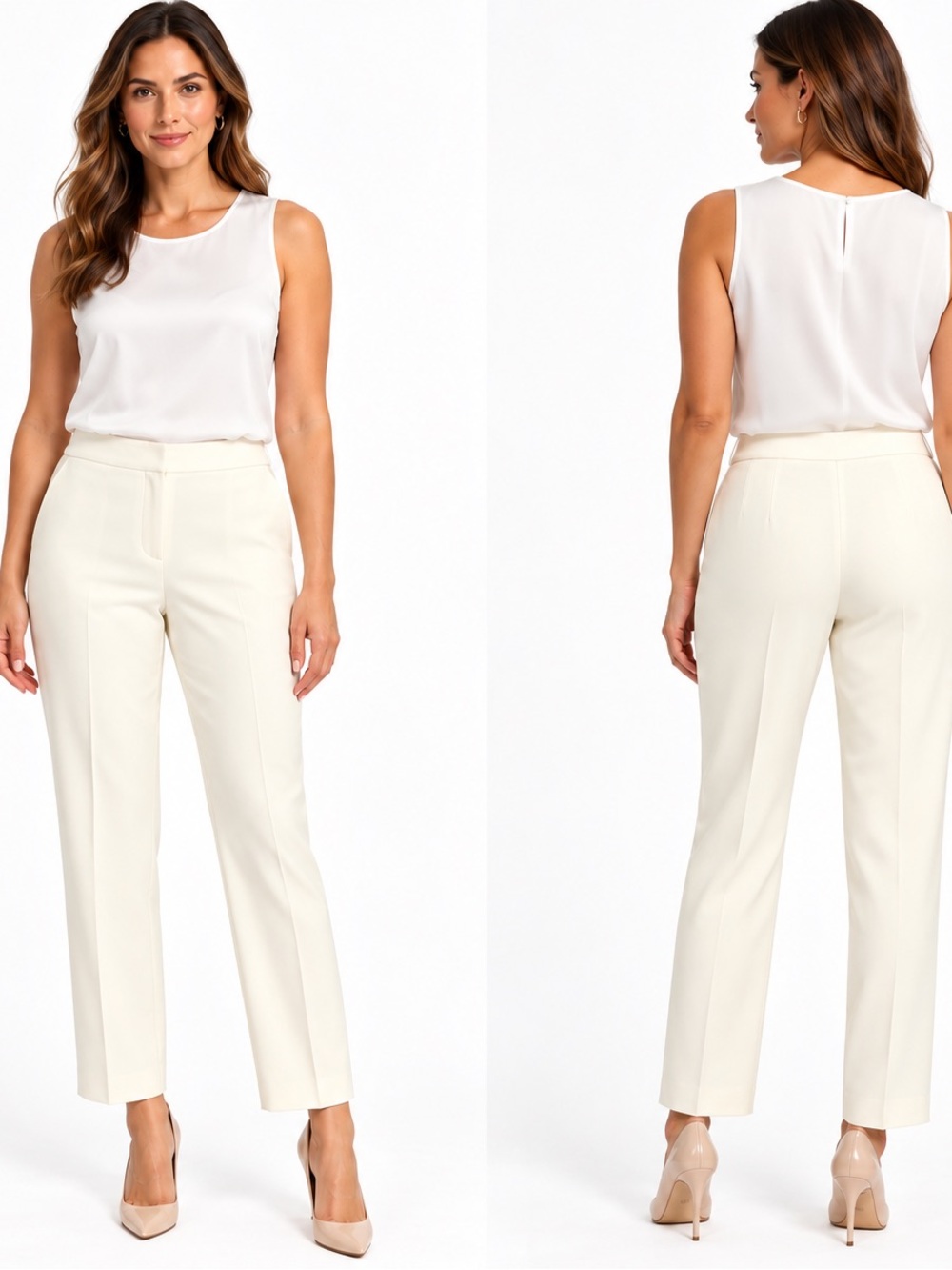 Ann Taylor Petites Ivory Cream Tailored Dress Pants – Size 6P